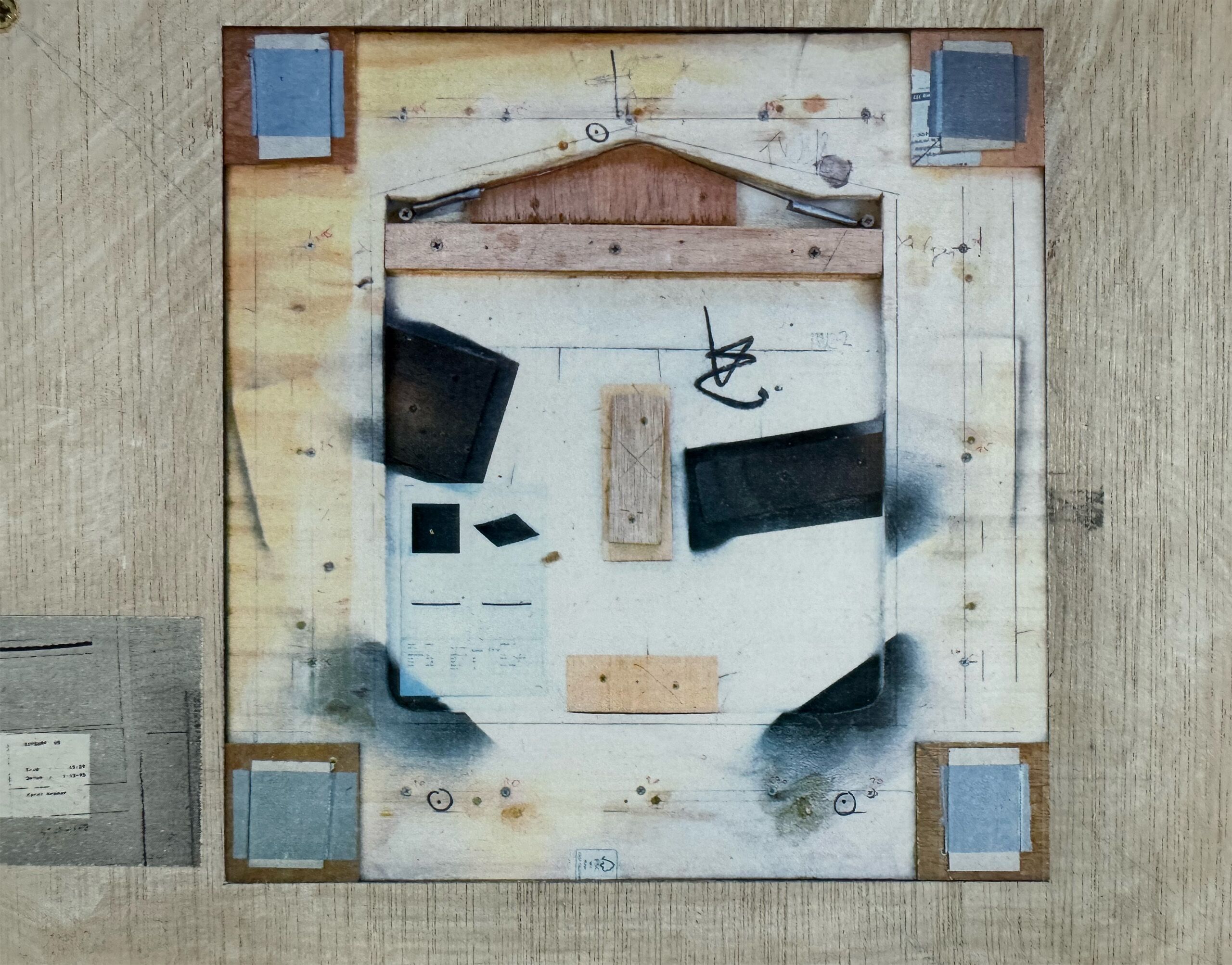 Karel Kremer - 'Relief I' paneel achterzijde, detail