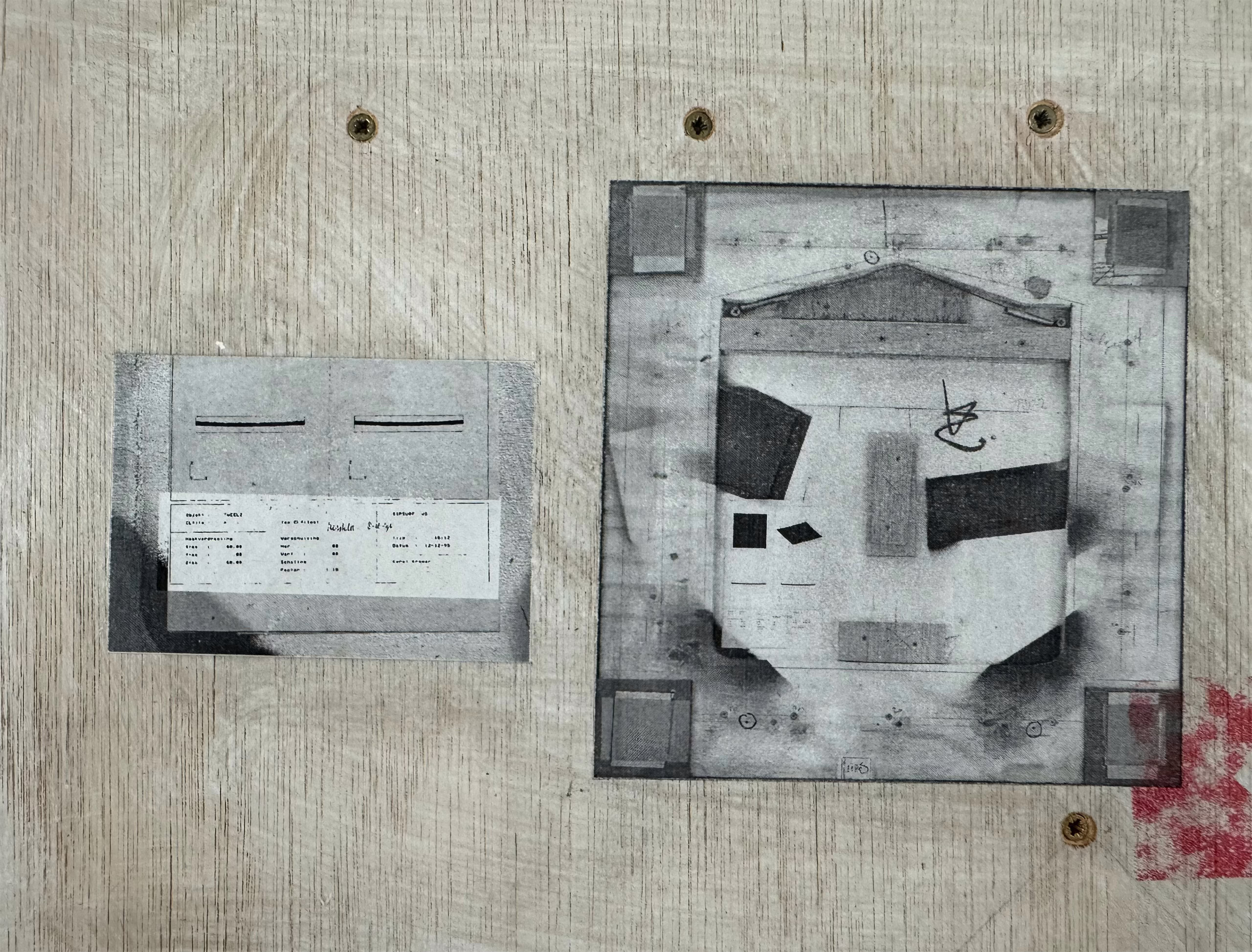 Karel Kremer - 'Relief I' paneel achterzijde, detail