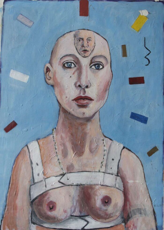 RAMON GIELING - "Ana and me" - acrylverf op geschept papier