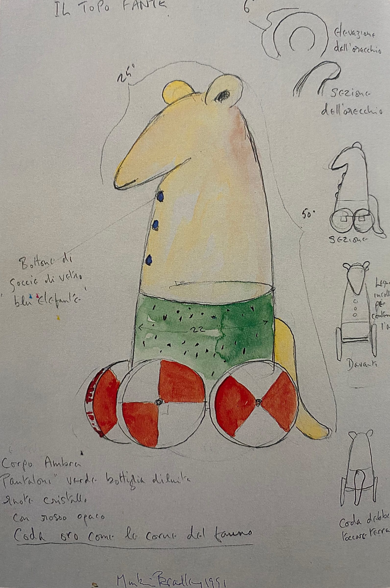 Martin Bradley - "In-fante / Baby Rollerskate mouse" het ontwerp