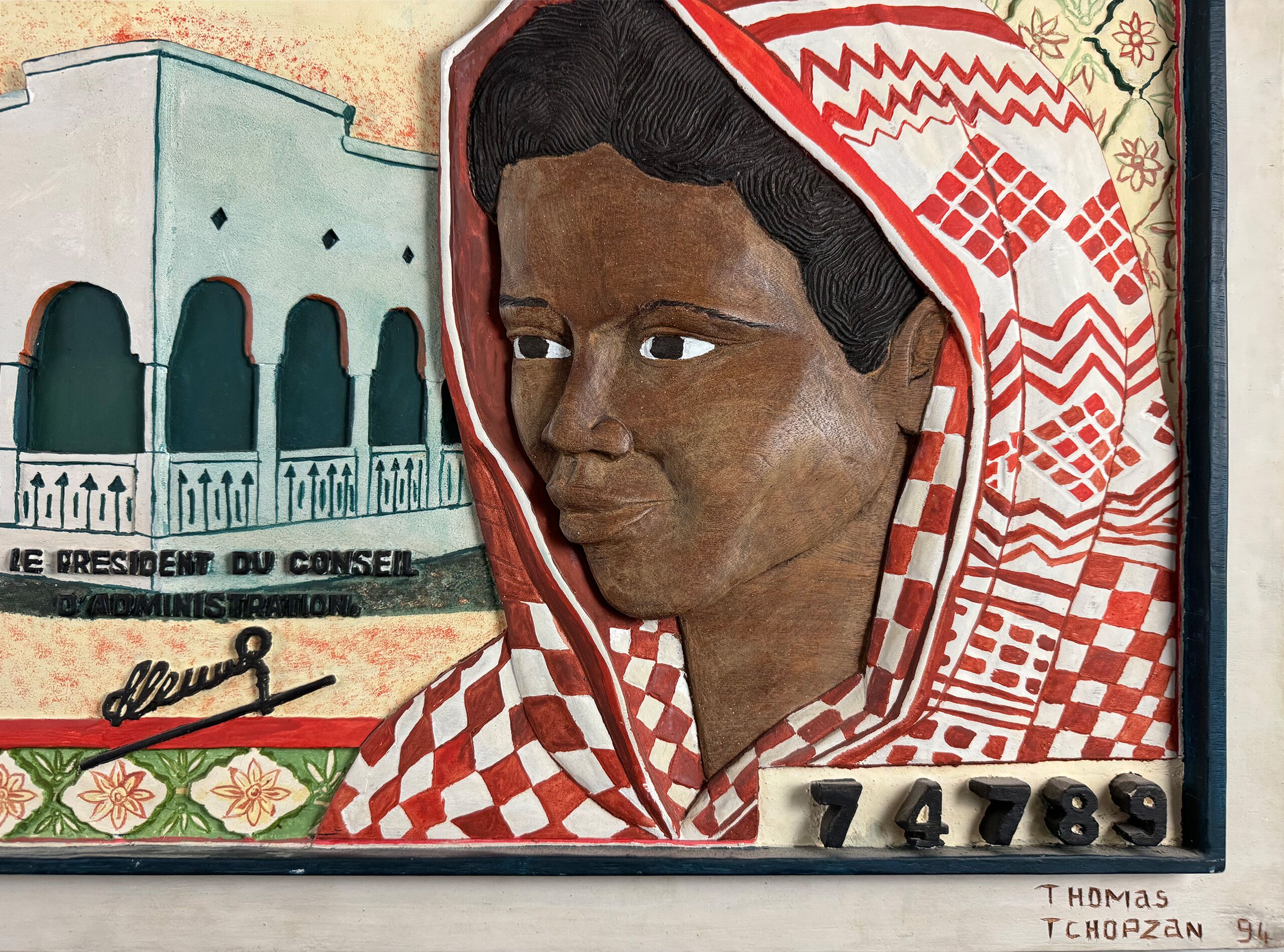 THOMAS TCHOPZAN – “Comoren 500 Frs CFA” Voorzijde, signatuur