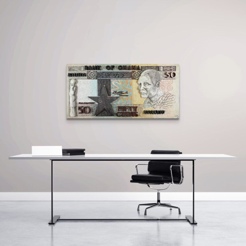 Thomas Tchopzan - 'Bank Of Ghana 50 CEDI' - in interieur