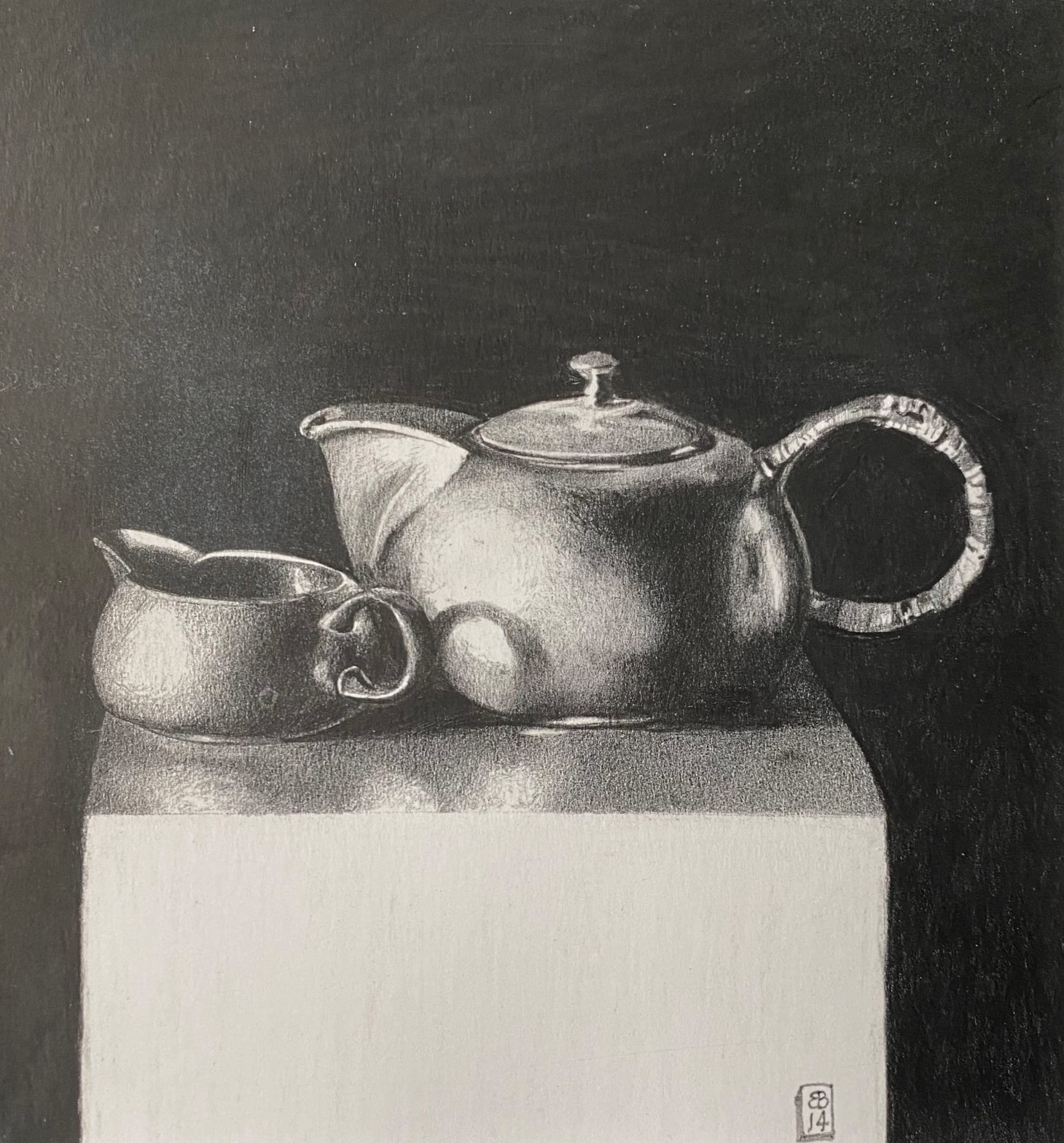 Ben Bodt - "Tinnen theepot met melkkannetje"