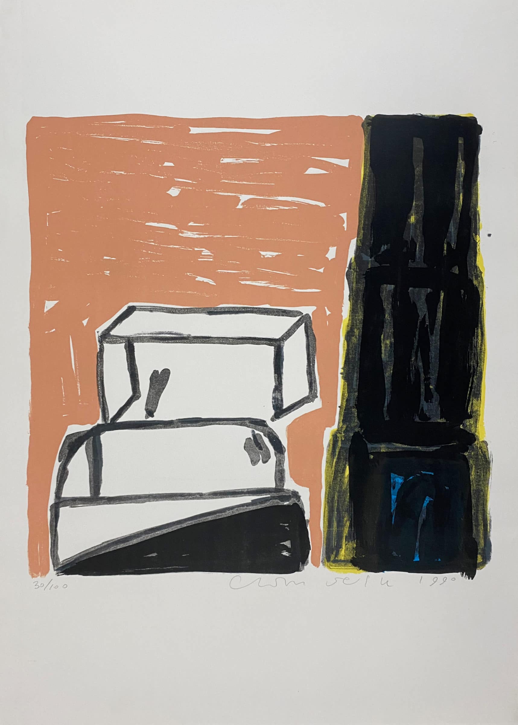 C.W.M. Dolk - Zonder titel (Nr.30 van 100) - Litho