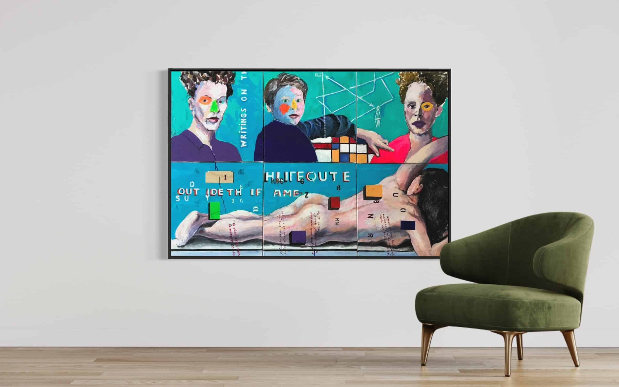 RAMON GIELING - "Mysticism explained" - Acrylic on canvas, 6 panelsRAMON GIELING - "Mysticism explained" - Acrylic on canvas, 6 panels