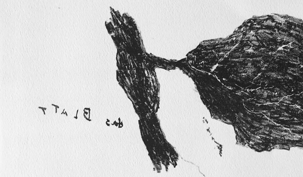 Armando - 'das Blatt' - litho, detail titel