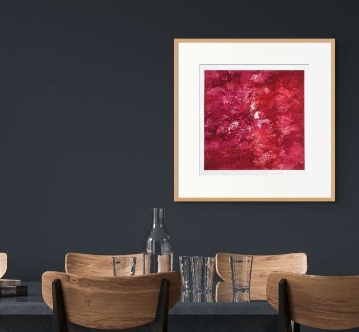 Handgesigneerde giclee van Armando in interieur