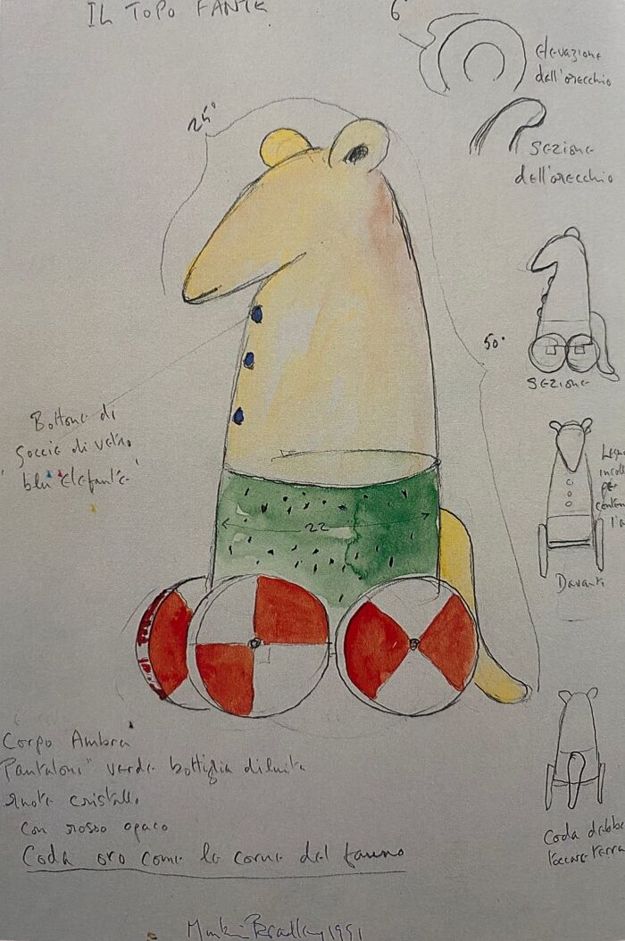 Martin Bradley - "In-fante / Baby Rollerskate mouse" het ontwerp