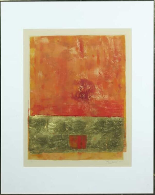 STEVE WOOD - Monoprint zonder titel met lijst(groot)