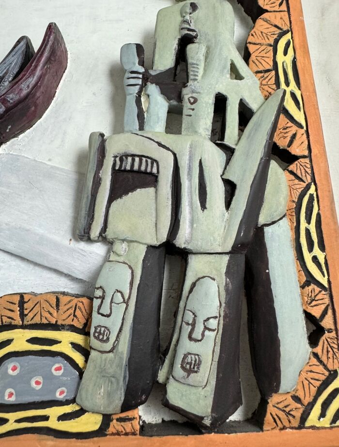 Thomas Tchopzan - '1000 Francs Staten van West Afrika' - achterzijde, detail