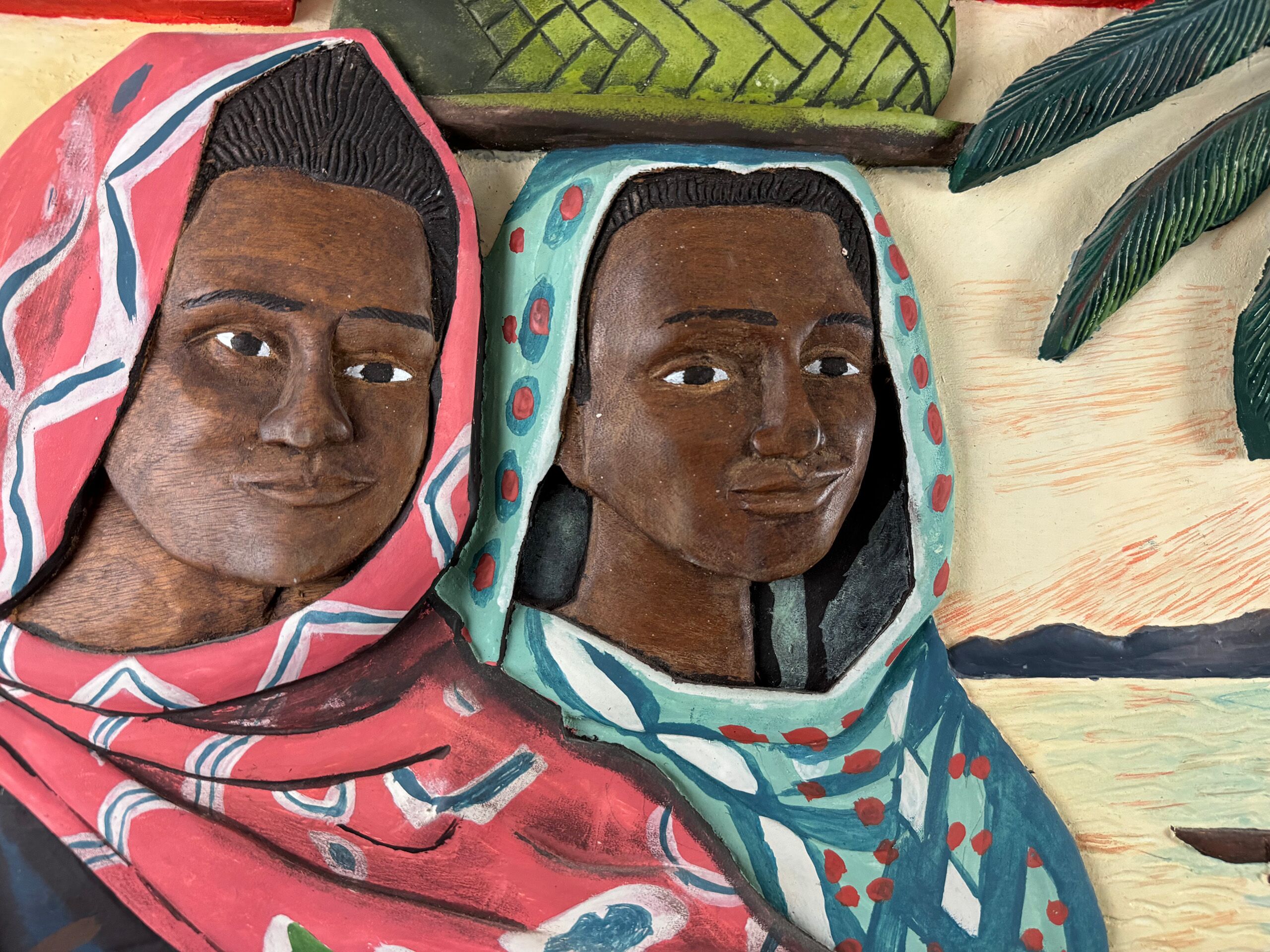 Thomas Tchopzan – “Djibouti 500 Frs CFA” Voorzijde, detail figuren