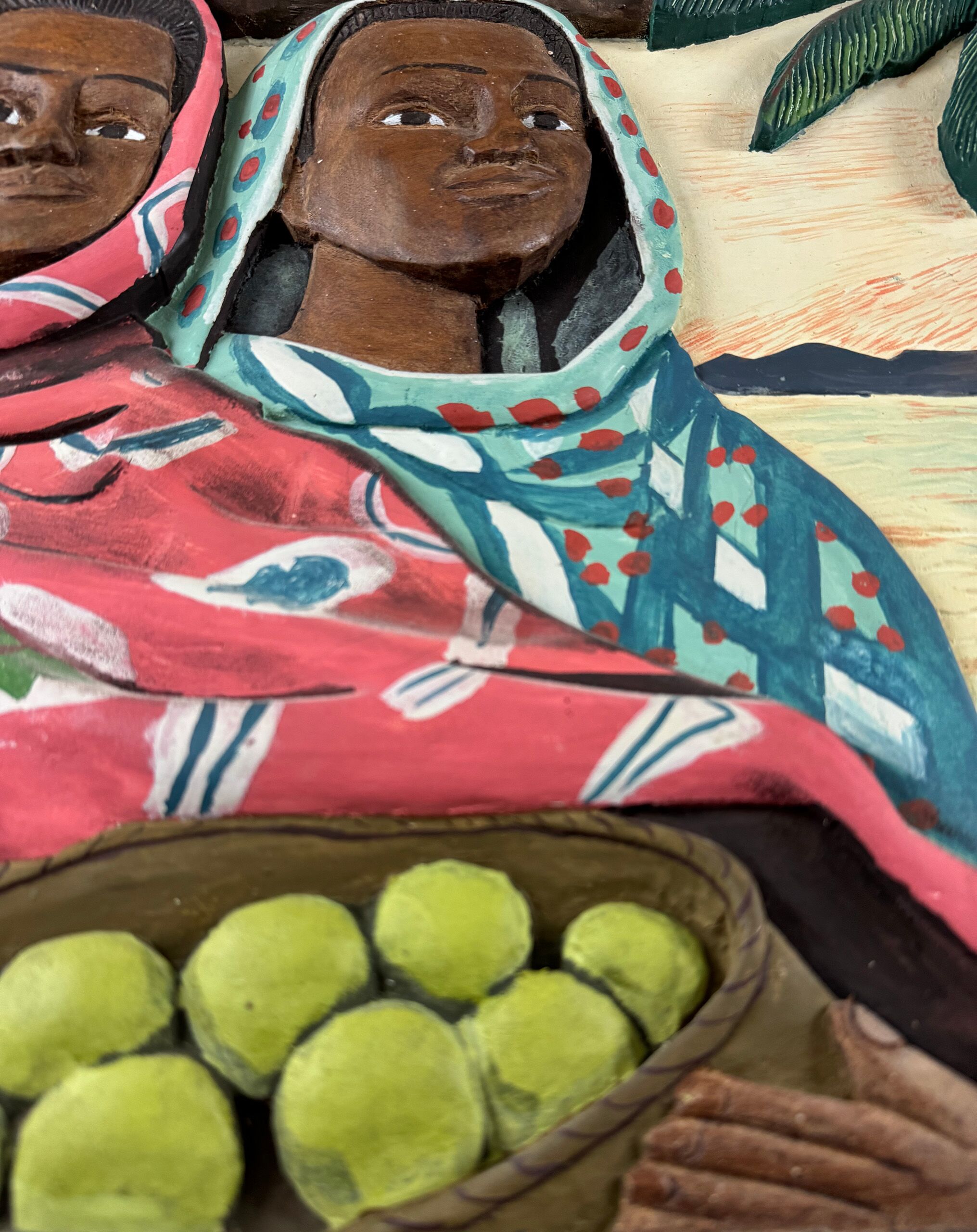 Thomas Tchopzan – “Djibouti 500 Frs CFA” Voorzijde, detail perspectief figuren