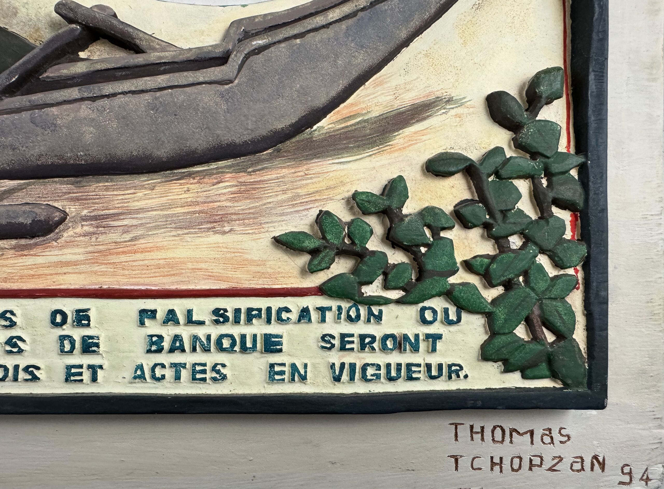 Thomas Tchopzan – “Djibouti 500 Frs CFA” Voorzijde, signatuur