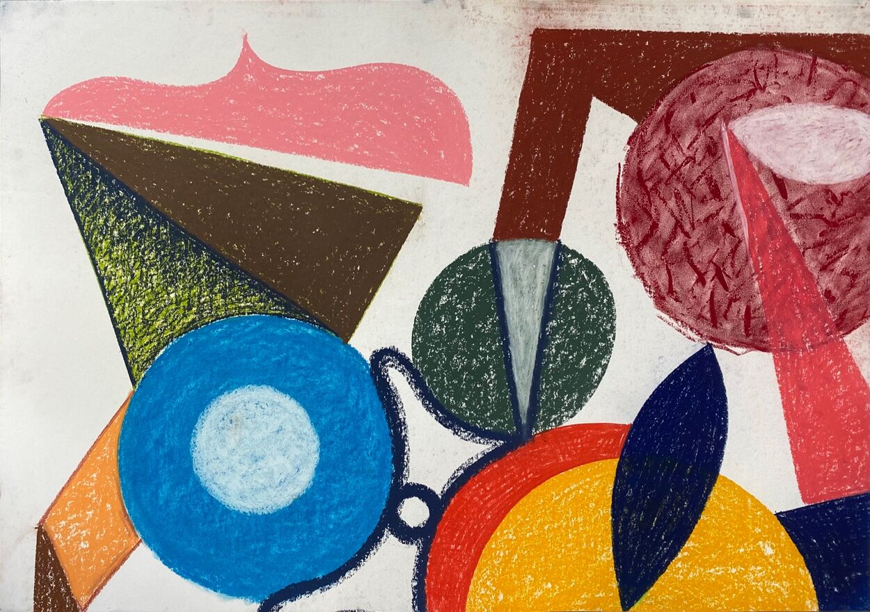 Thomas van der Linden - 'Mechanical flower trip' deel 1 - werk in pastel