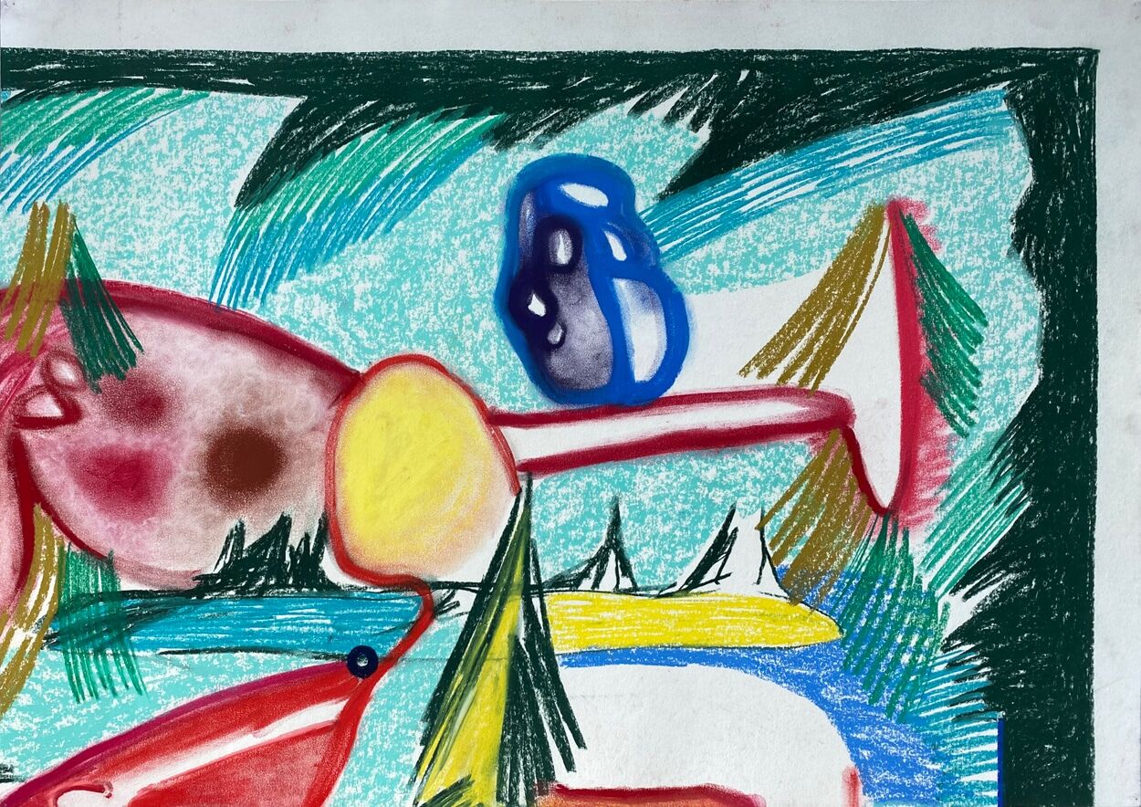 Thomas van der Linden - 'Zonder titel pastel' deel 2 - pastel op papier