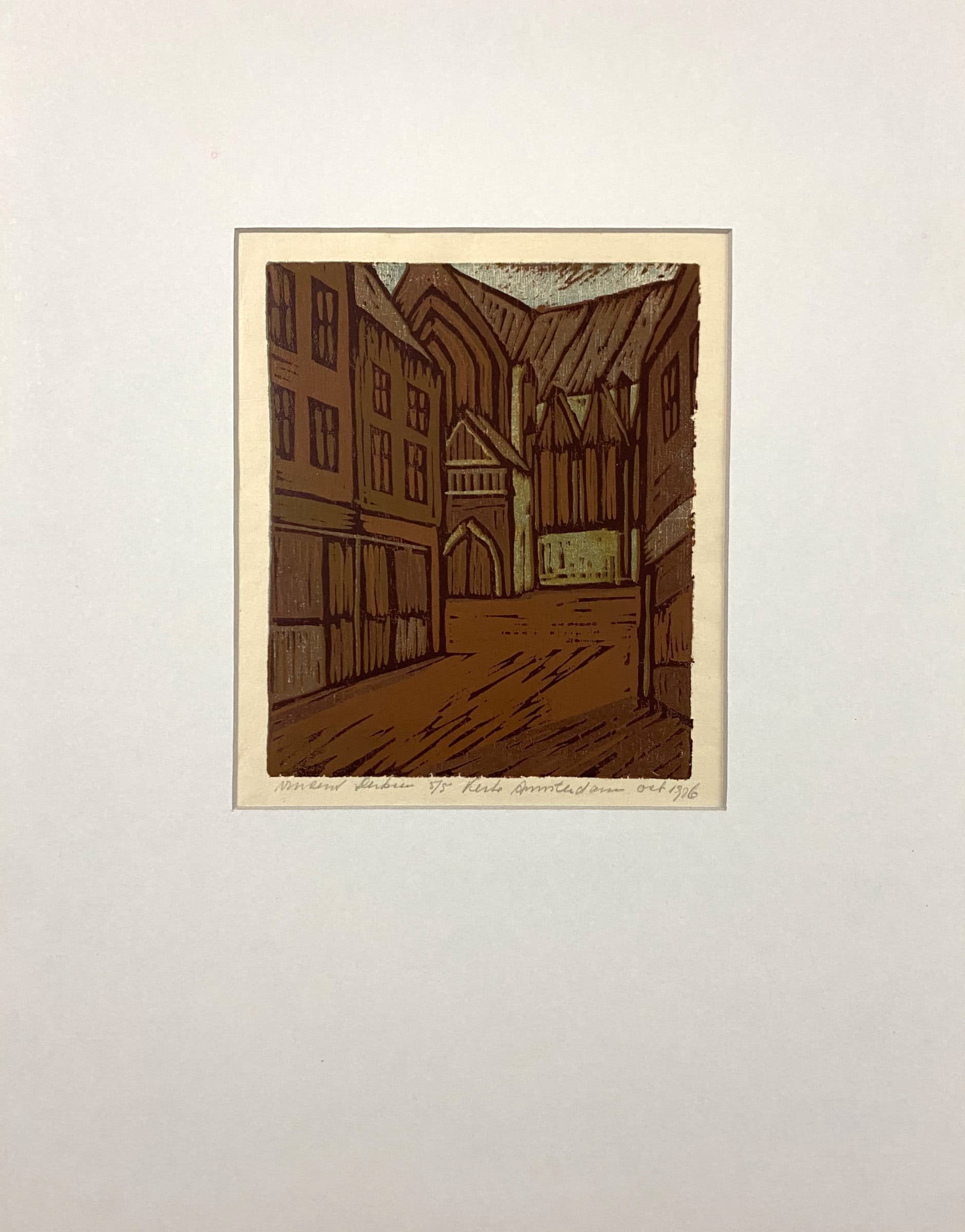 Vincent Derksen - "Kerk Amsterdam" - in passepartout