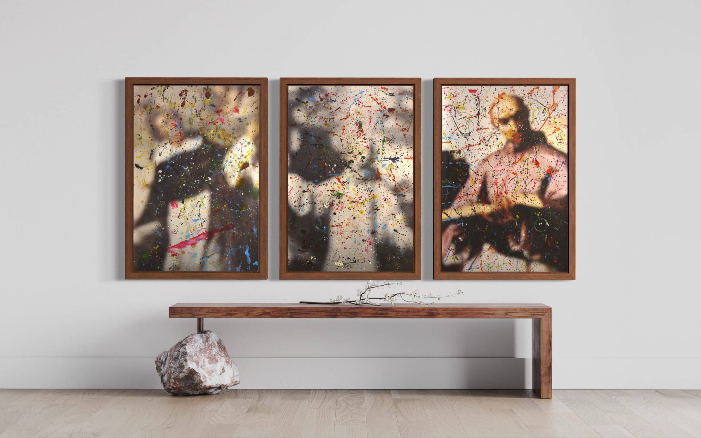RAMON GIELING - "Saints" - impressie in interieur met lijst