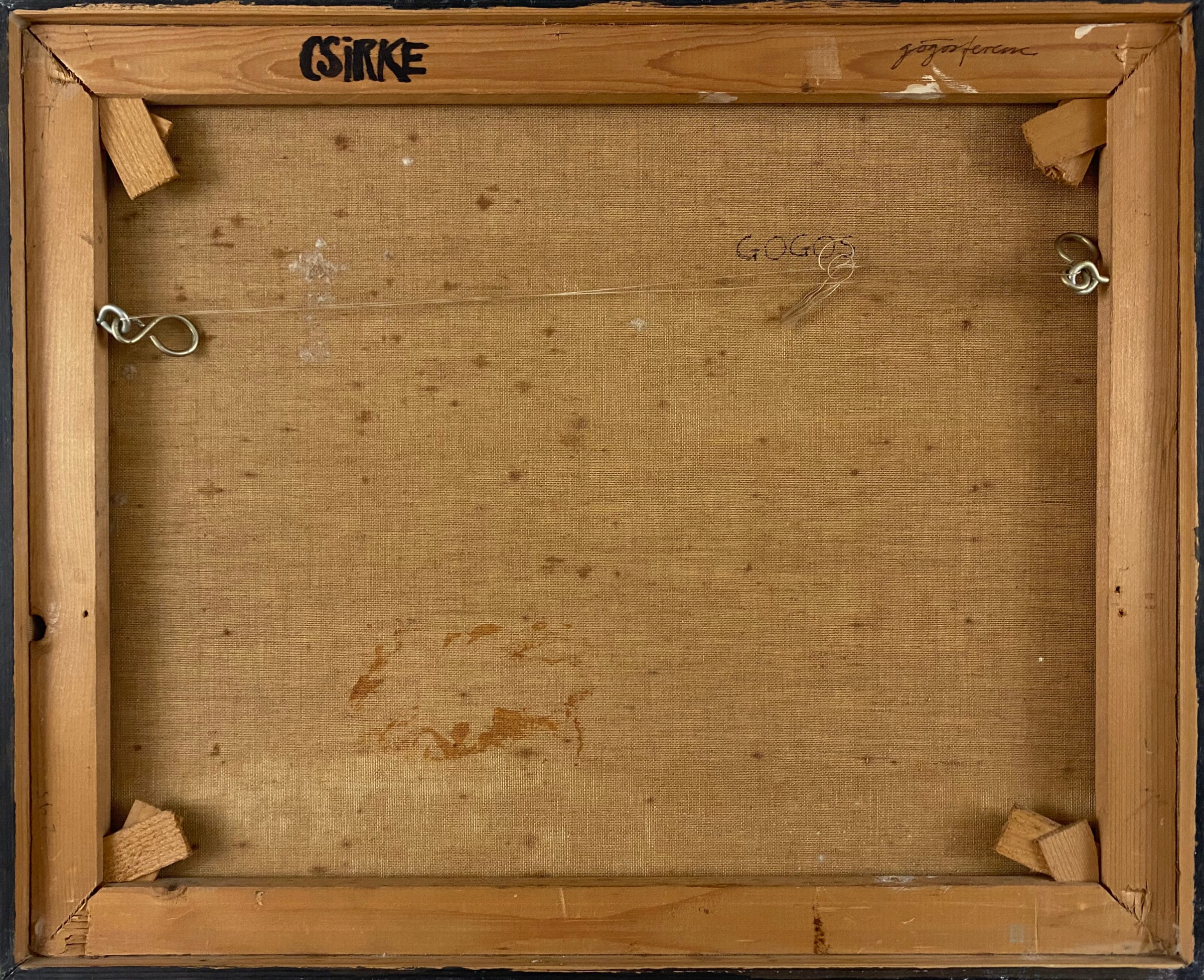 FERENC GÖGÖS - 'CSIRKE' - Acrylic on canvas in frame
