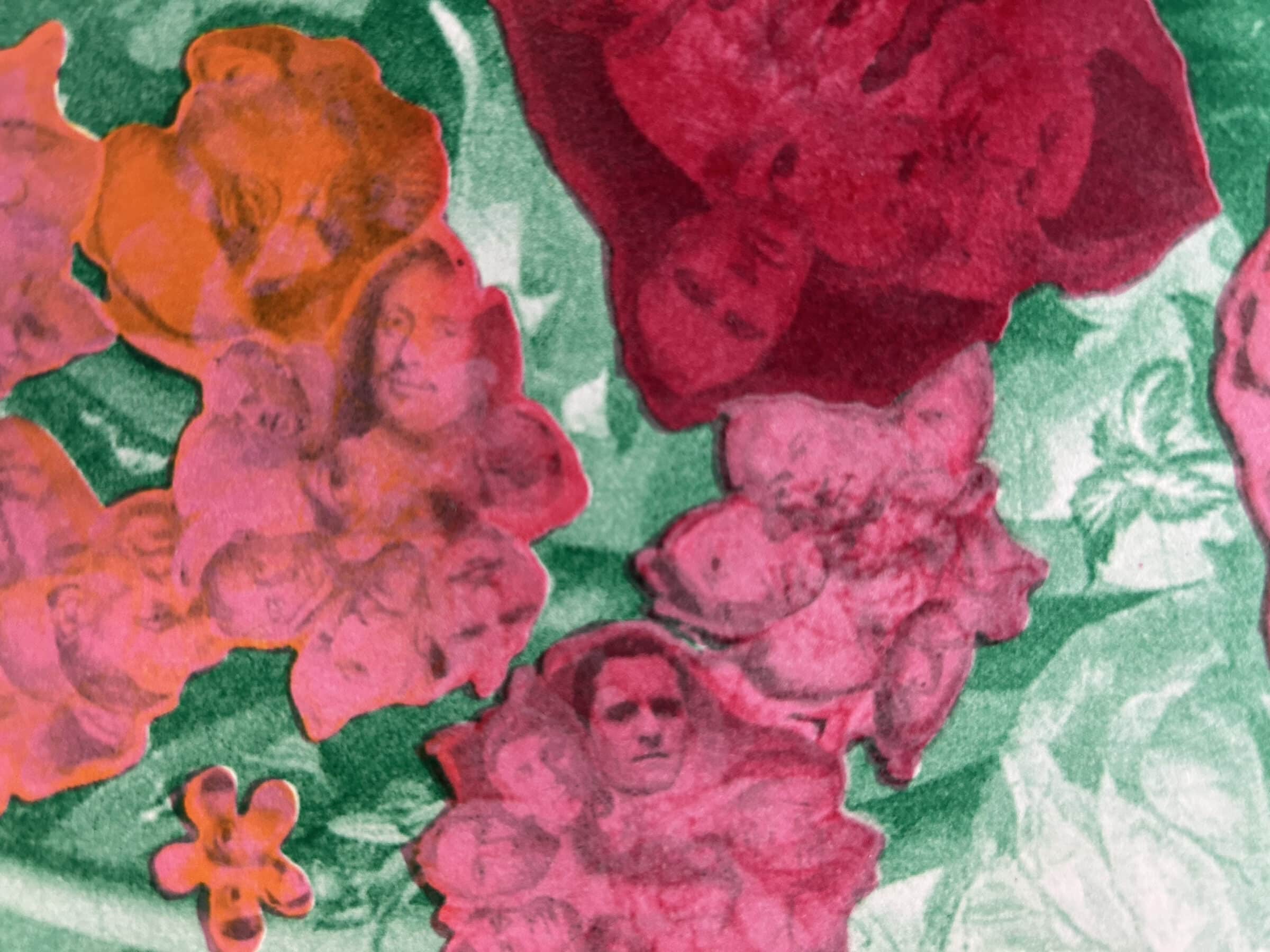 Harald Vlugt - 'Human Jungle III' - zeefdruk en collage - detail