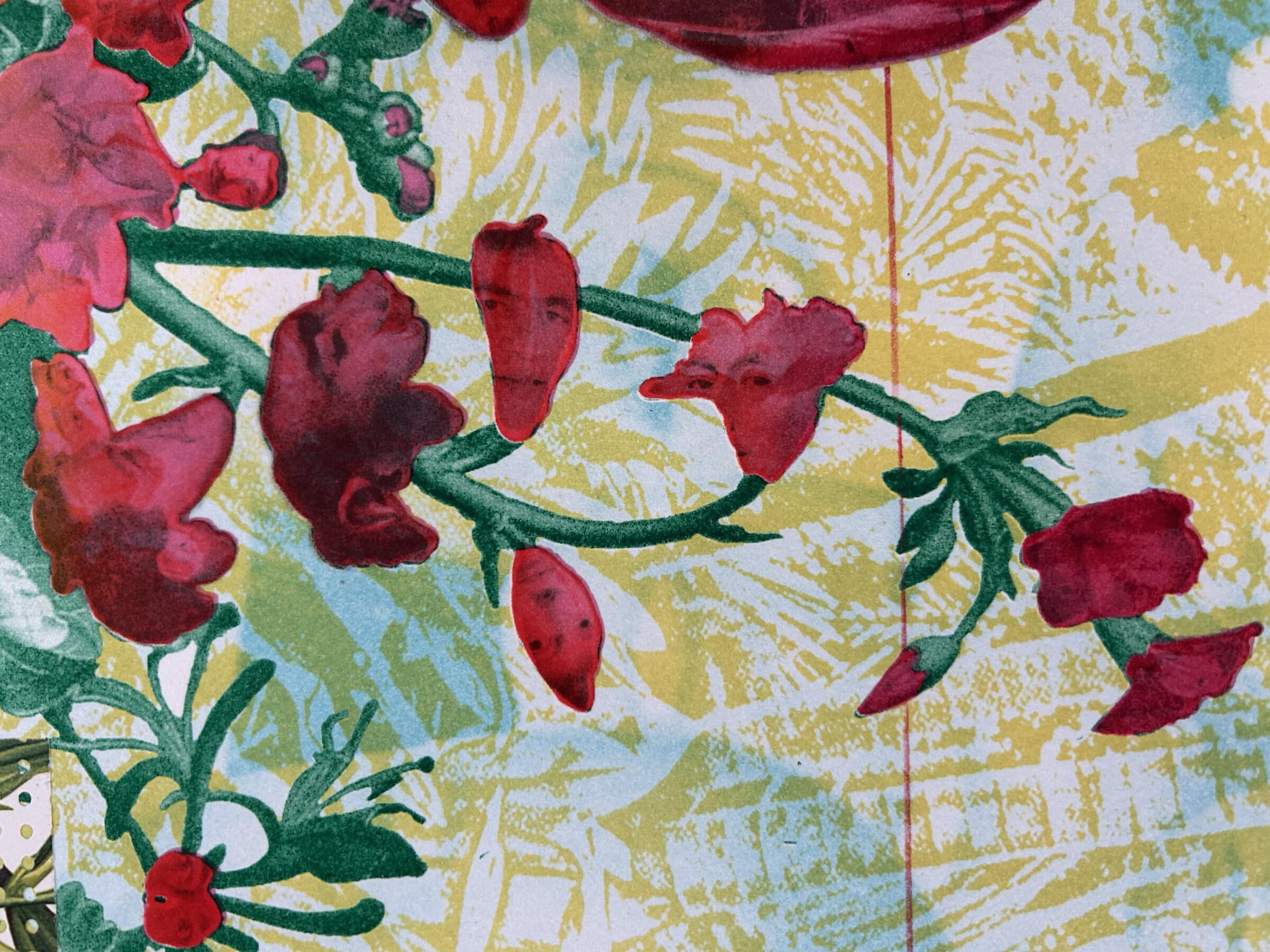 Harald Vlugt - 'Human Jungle III' - zeefdruk en collage - detail