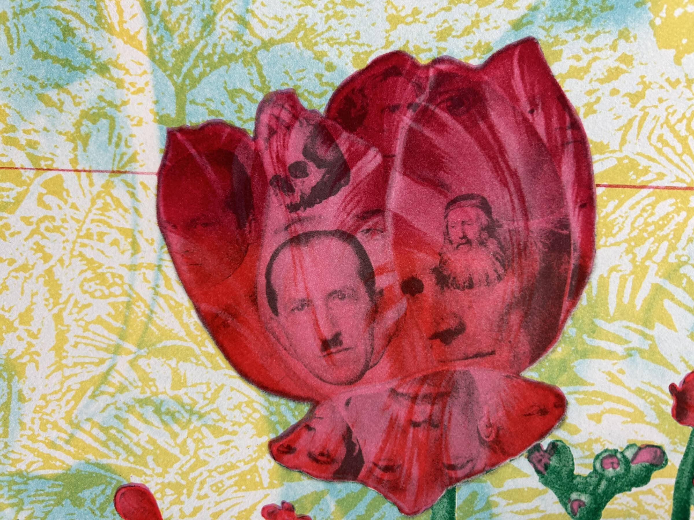 Harald Vlugt - 'Human Jungle III' - zeefdruk en collage - detail