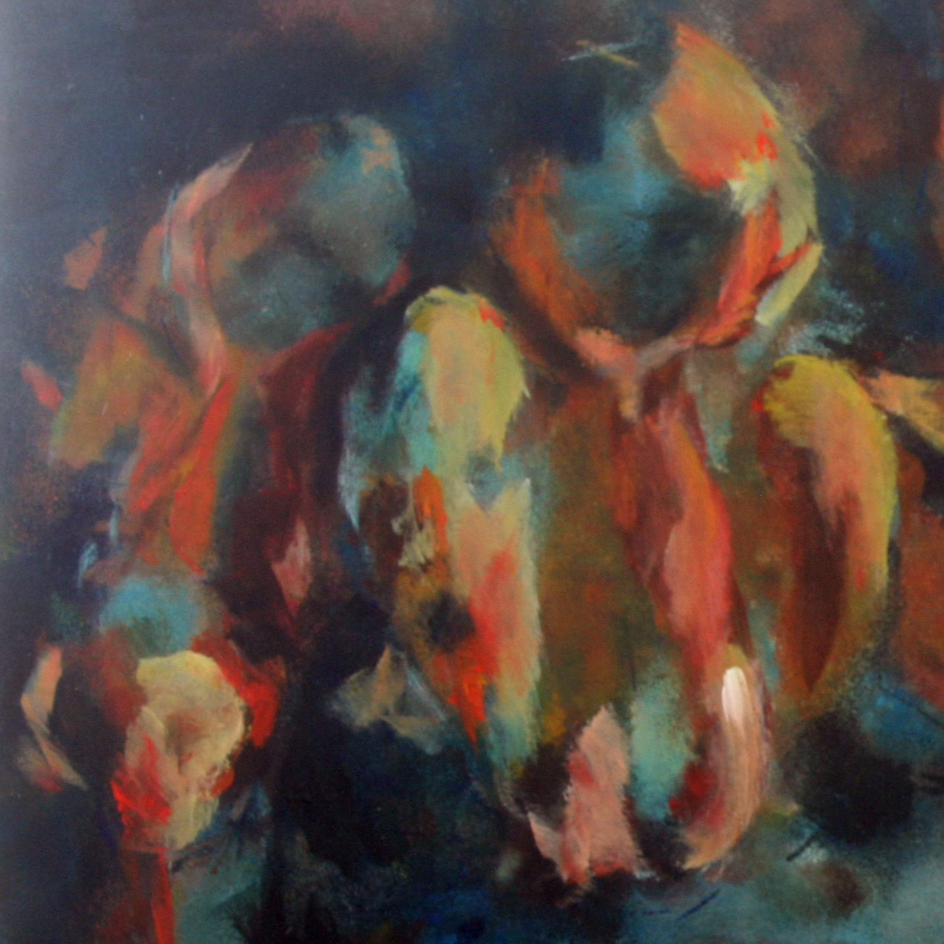 Helma Kotoun - Olieverf schilderij z.t. - detail