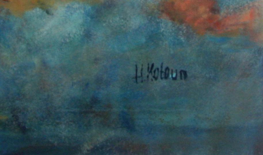 Helma Kotoun - Olieverf schilderij z.t. - signatuur