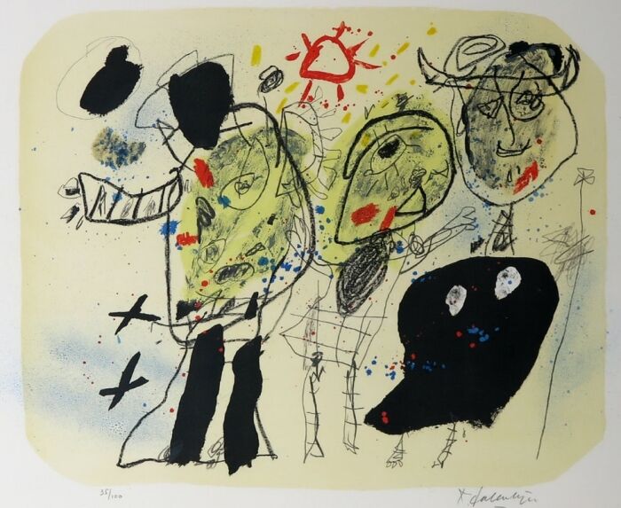 Kees Salentijn - "Tres Hombrecitos" Litho