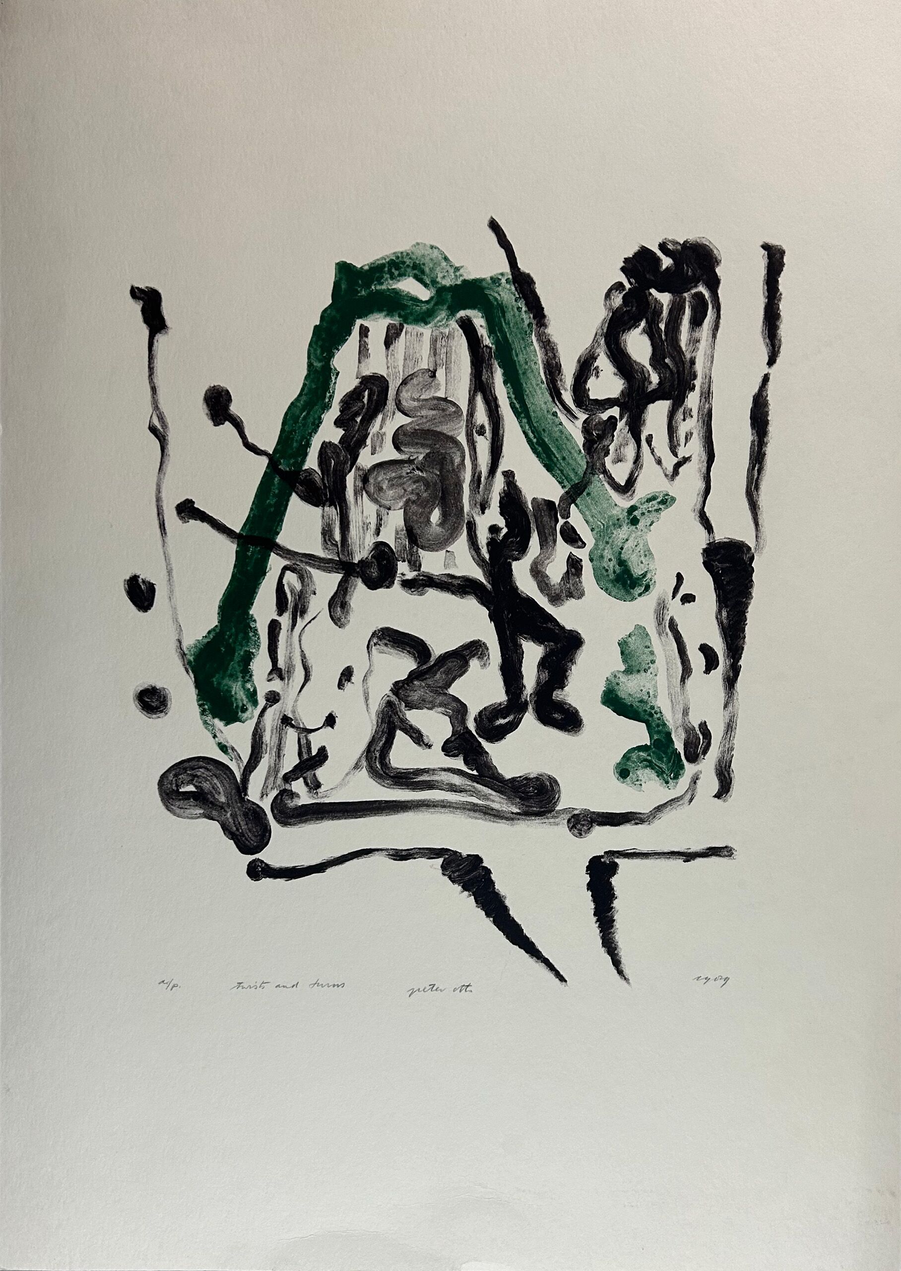 Peter Otto - 'Twists and turns' - Large lithograph