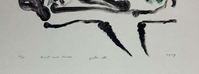 Peter Otto - 'Twists and turns' - Large lithograph, signature