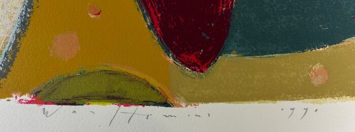 Piet Warffemius - 'Globus' - litho - signatuur