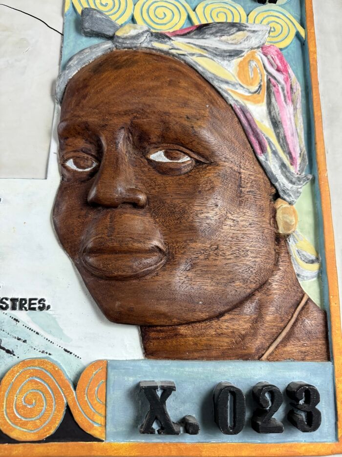 Thomas Tchopzan - '1000 Francs Staten van West Afrika' - voorzijde detail gezicht