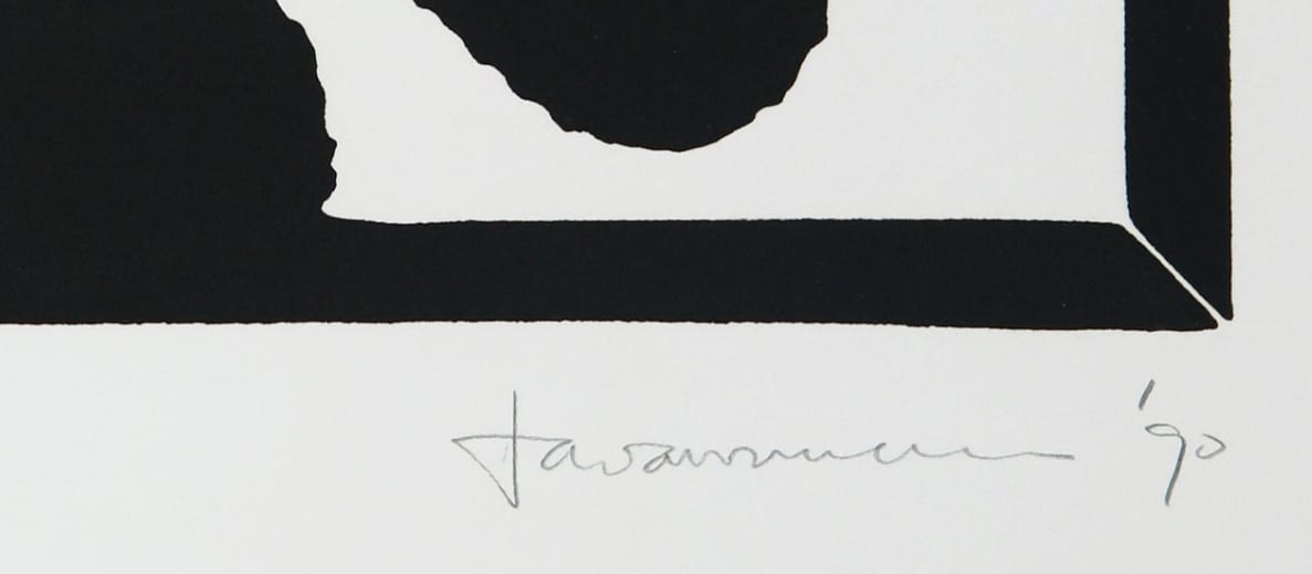 Ton van Summeren - Houtsnede zonder titel (groot) - signatuur