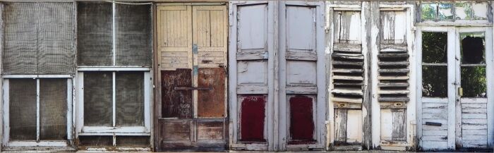 BRAM BOECKHOUT - “White door” Photo print on 2 aluminium panels (Nr. 1 of 2)