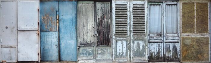 BRAM BOECKHOUT - “White door” Photo print on 2 aluminium panels (Nr. 1 of 2)
