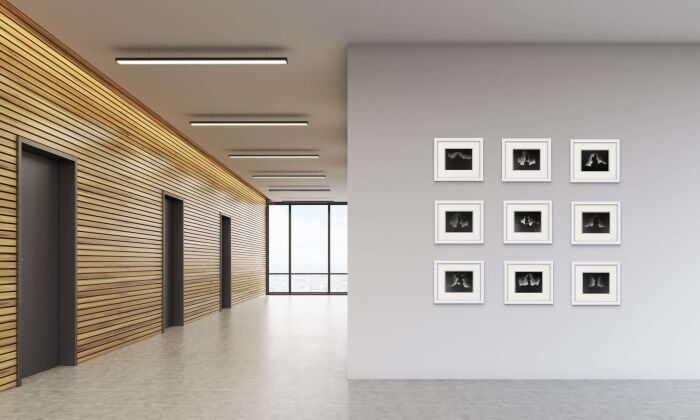 Bruno Yvonnet - serie litho's - impressie in interieur met lijst