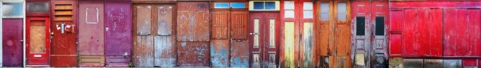 BRAM BOECKHOUT - “Red door” Photo print on 2 aluminium panels (Nr. 1 of 2)