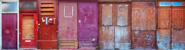 BRAM BOECKHOUT - “Red door” Photo print on 2 aluminium panels (Nr. 1 of 2)