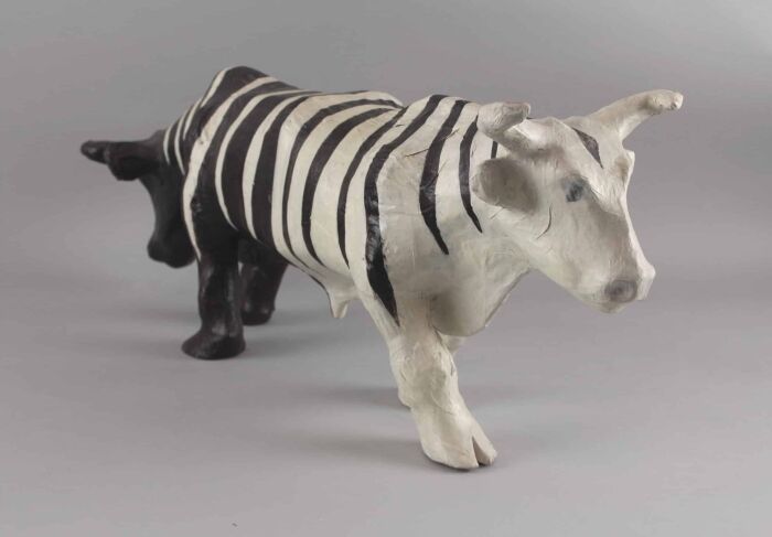 BRAM BOECKHOUT - “Where will we go?” sculpture in papier-mâché