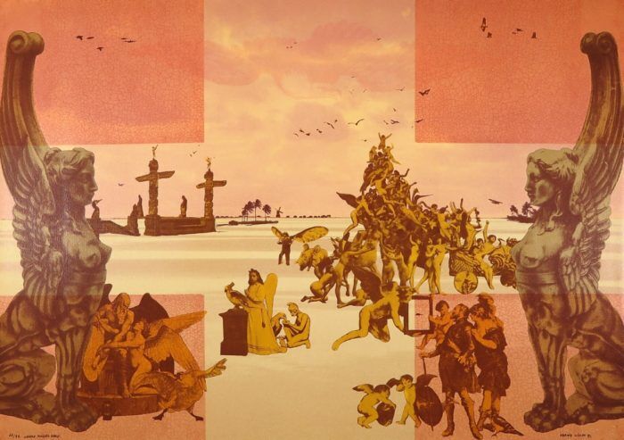 Harald Vlugt - "Where angels dare" - grote zeefdruk
